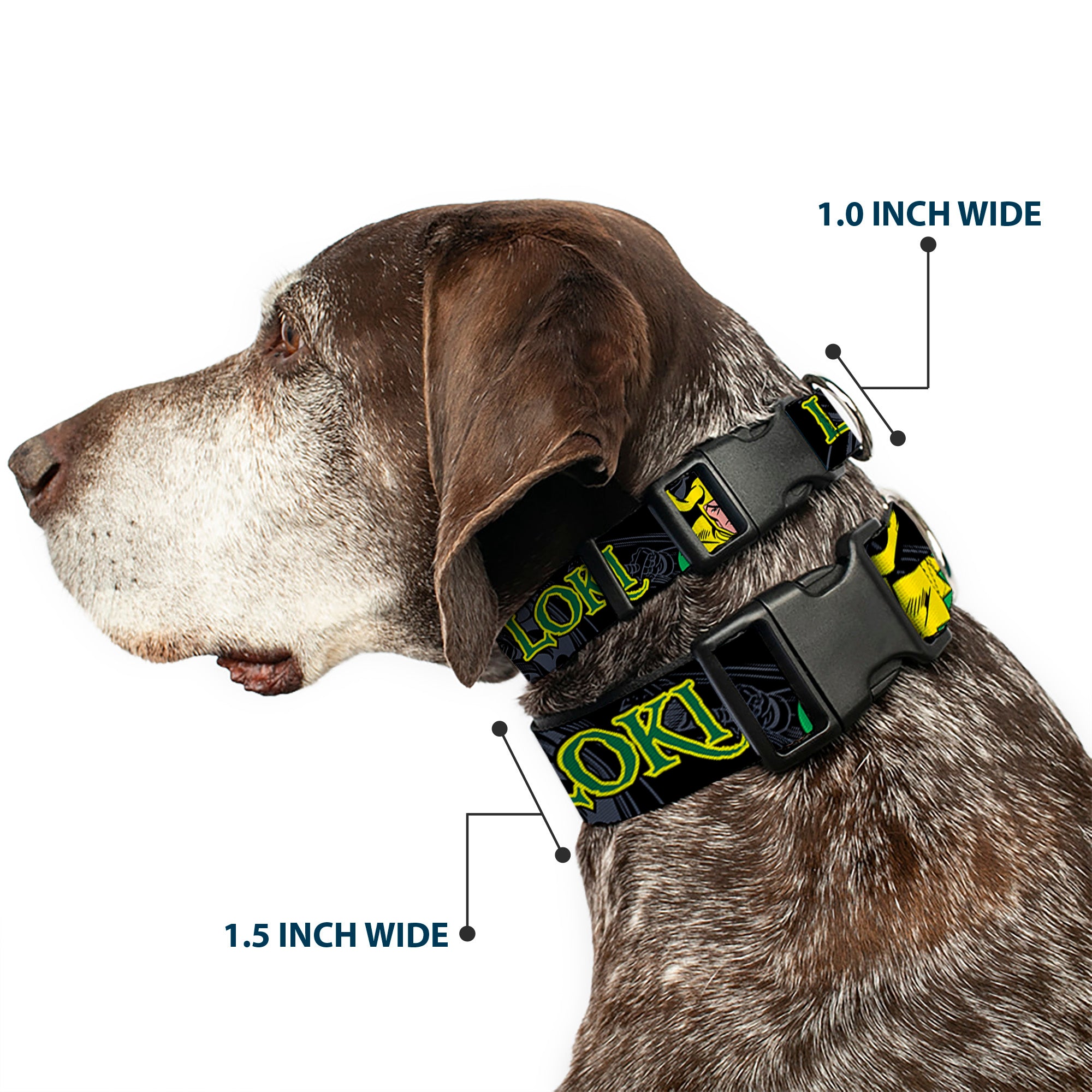 Plastic Clip Collar - LOKI in Action Black/Gray/Yellow/Green Plastic Clip Collars Marvel Comics