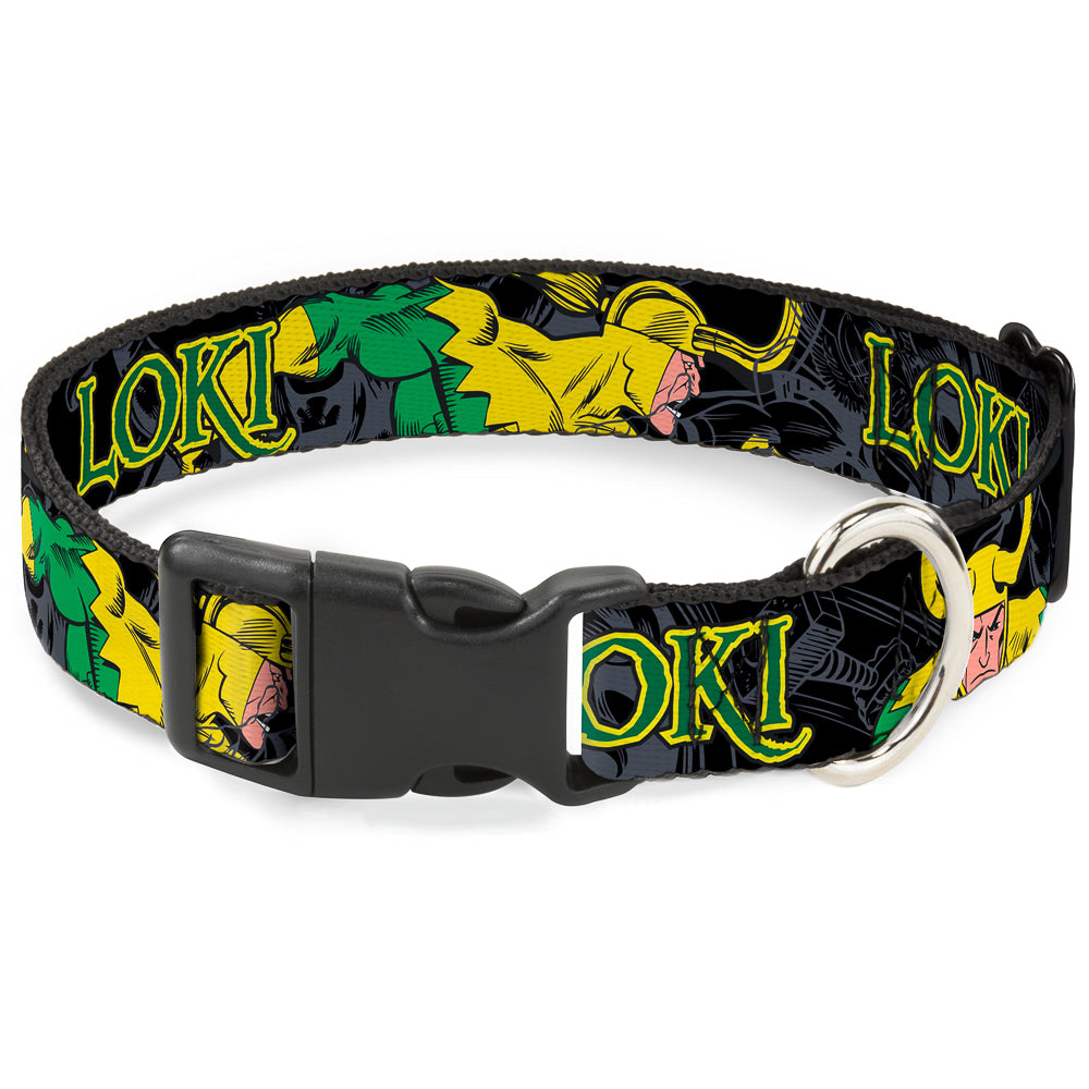 Plastic Clip Collar - LOKI in Action Black/Gray/Yellow/Green Plastic Clip Collars Marvel Comics