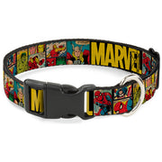 Plastic Clip Collar - MARVEL/Retro Comic Panels Black/Yellow Plastic Clip Collars Marvel Comics