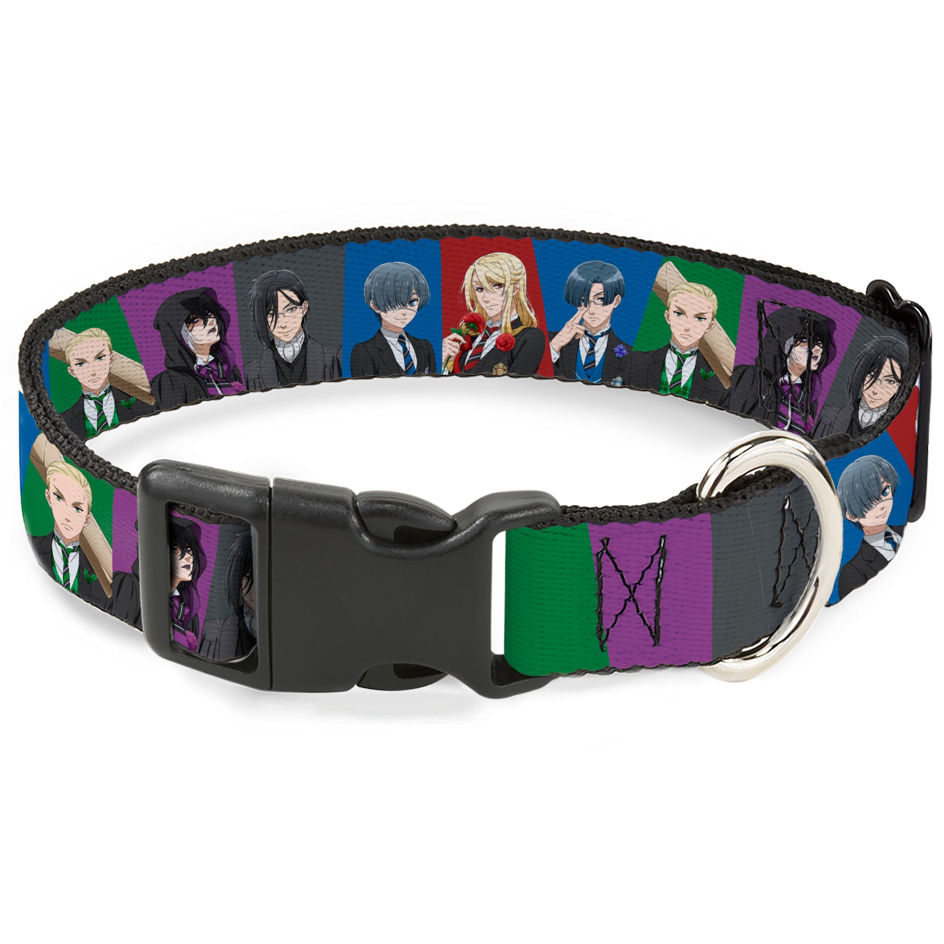 Plastic Clip Collar - Black Butler Six Character Pose Blocks Multi Color Plastic Clip Collars Black Butler