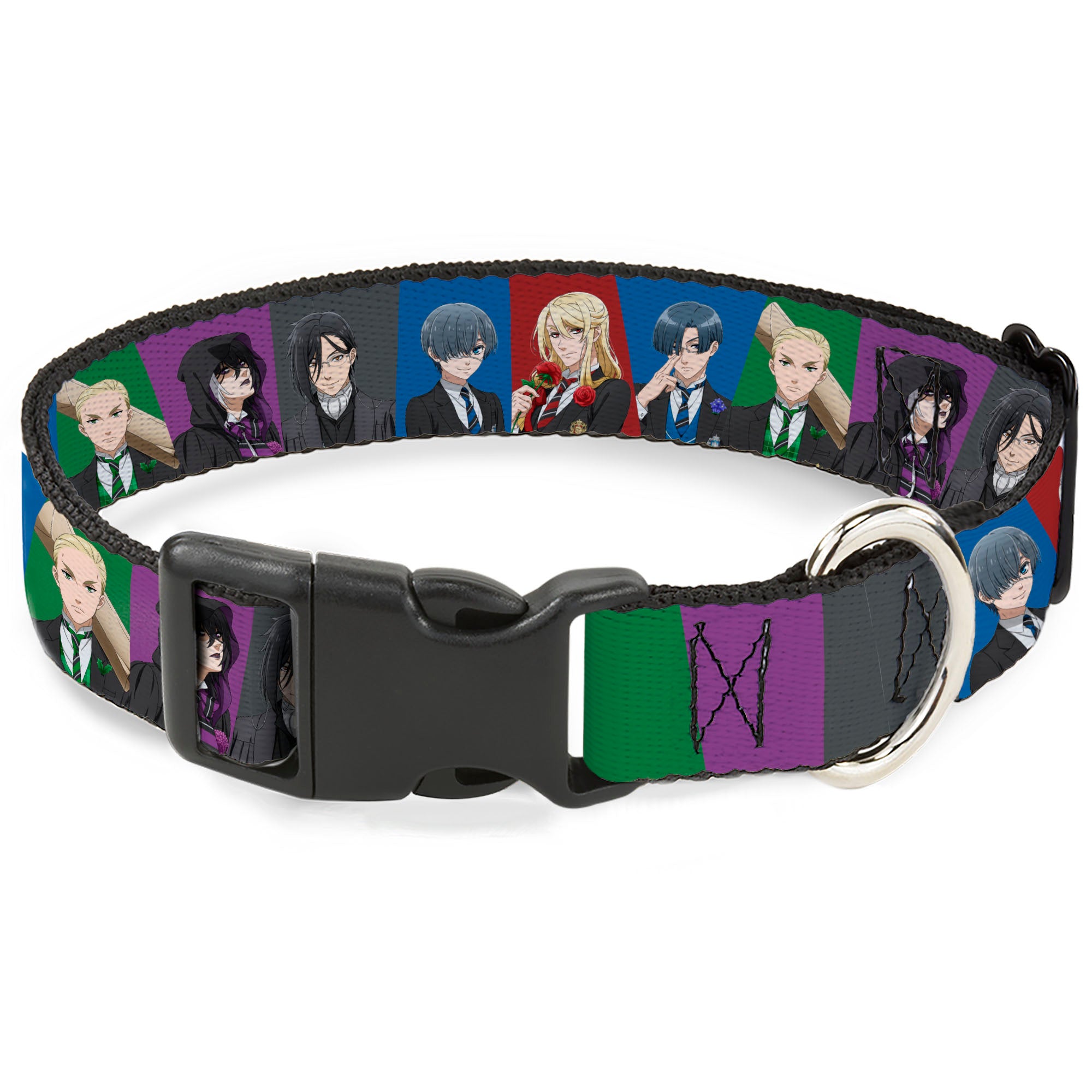 Plastic Clip Collar - Black Butler Six Character Pose Blocks Multi Color Plastic Clip Collars Black Butler