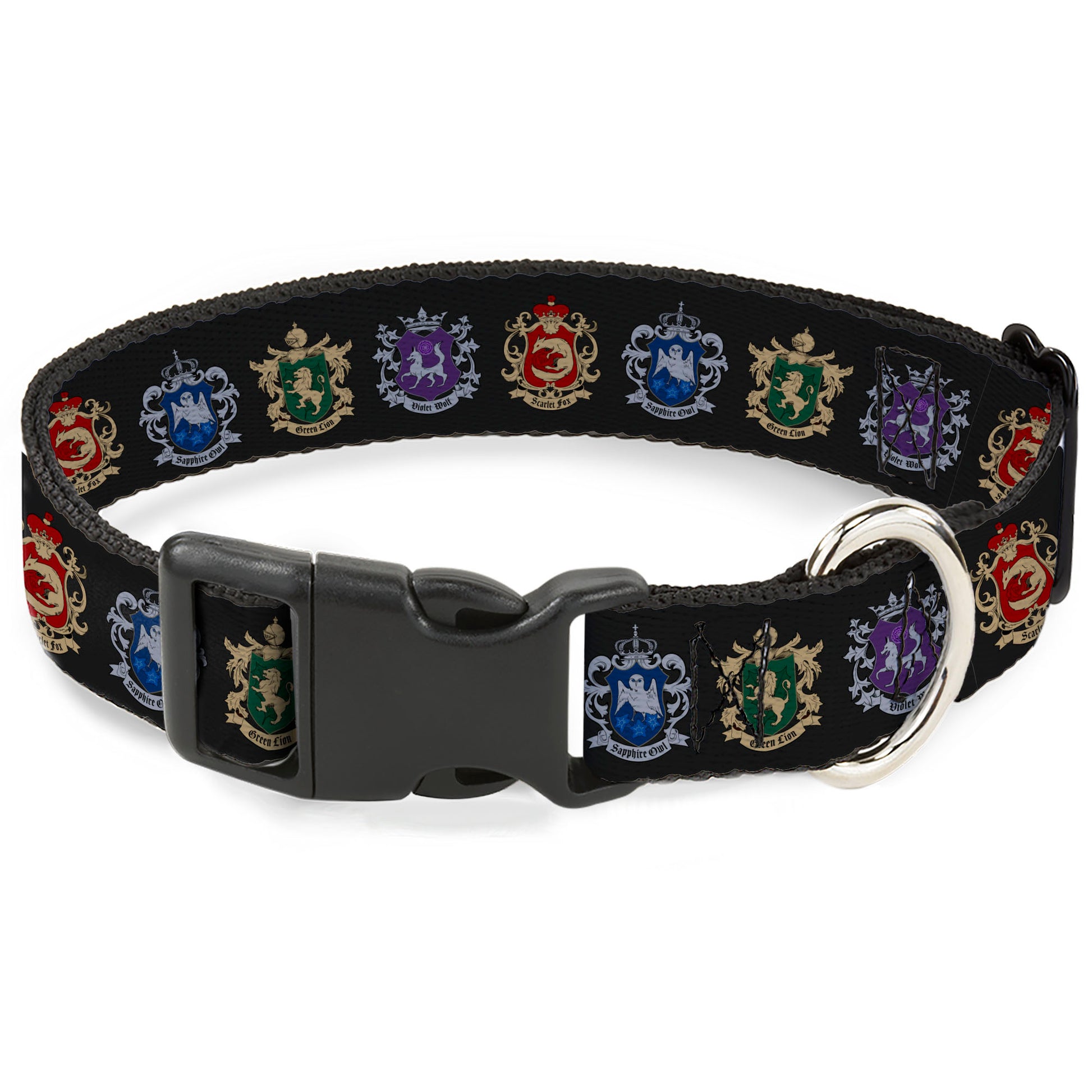 Plastic Clip Collar - Black Butler Public School Arc House Crest Icons Black Plastic Clip Collars Black Butler