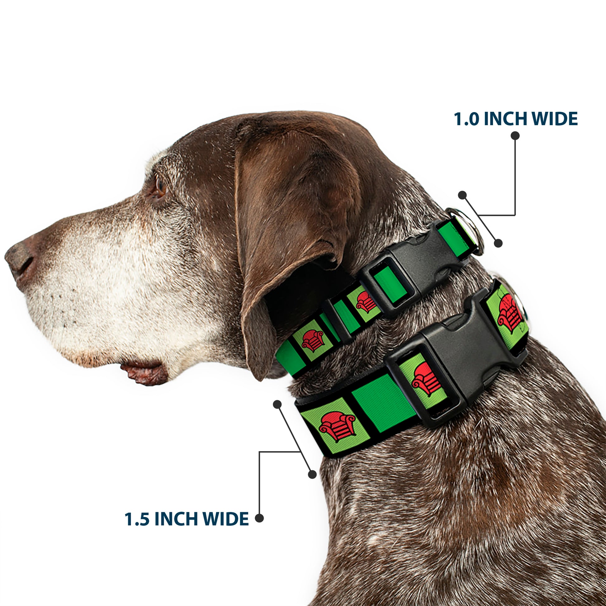 Plastic Clip Collar - Blue's Clues Steve's Stripe and Thinking Chair Black/Greens/Red Plastic Clip Collars Blue's Clues