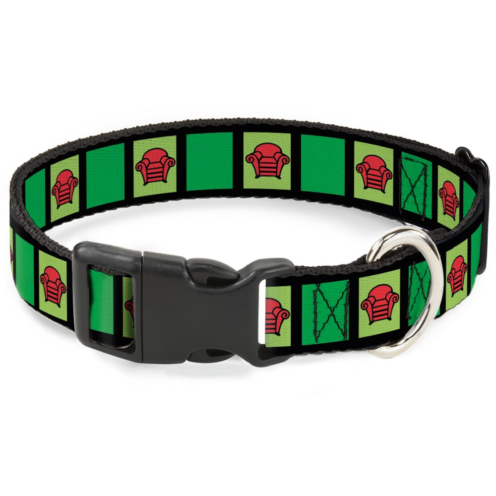Plastic Clip Collar - Blue's Clues Steve's Stripe and Thinking Chair Black/Greens/Red Plastic Clip Collars Blue's Clues