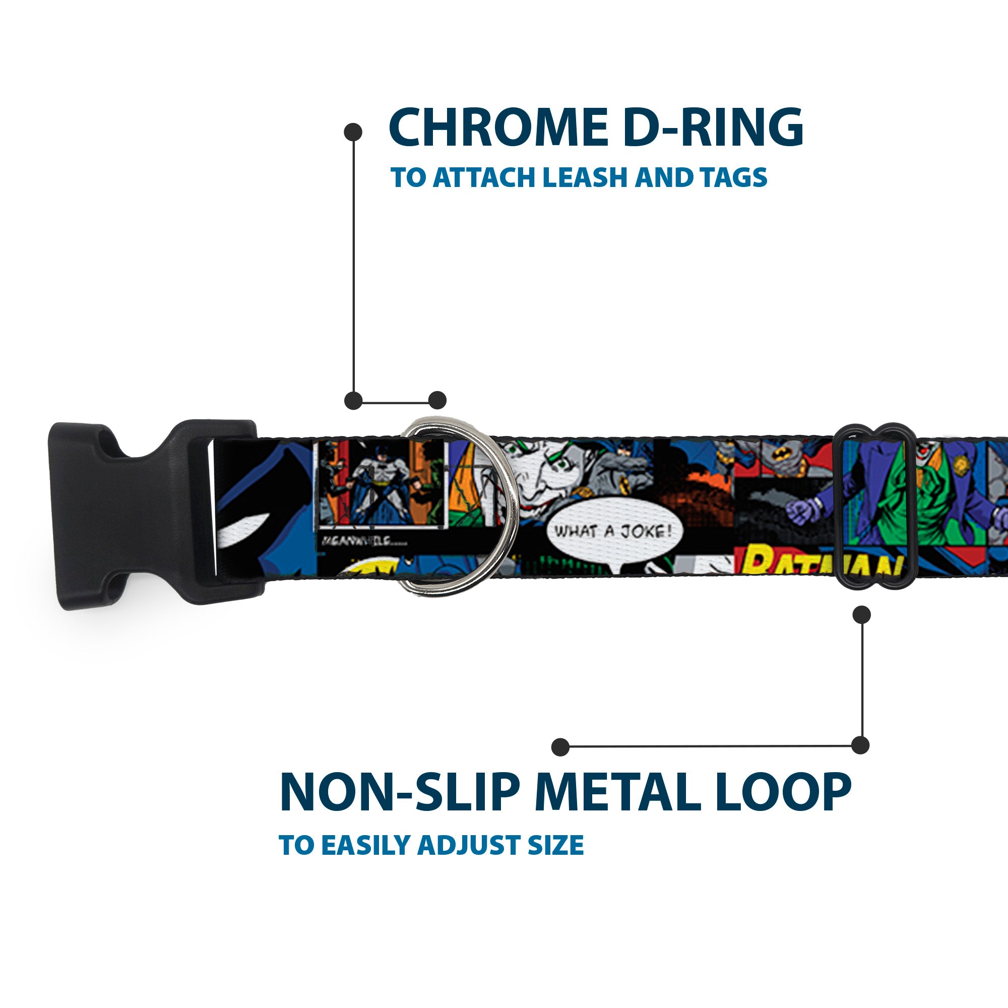 Plastic Clip Collar - Batman & Joker Comic Strip Plastic Clip Collars DC Comics