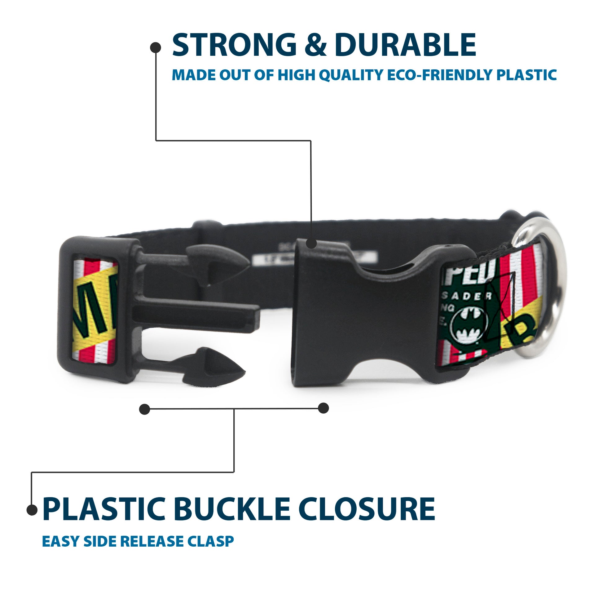 Plastic Clip Collar - Batman Caped Crusader Plastic Clip Collars DC Comics