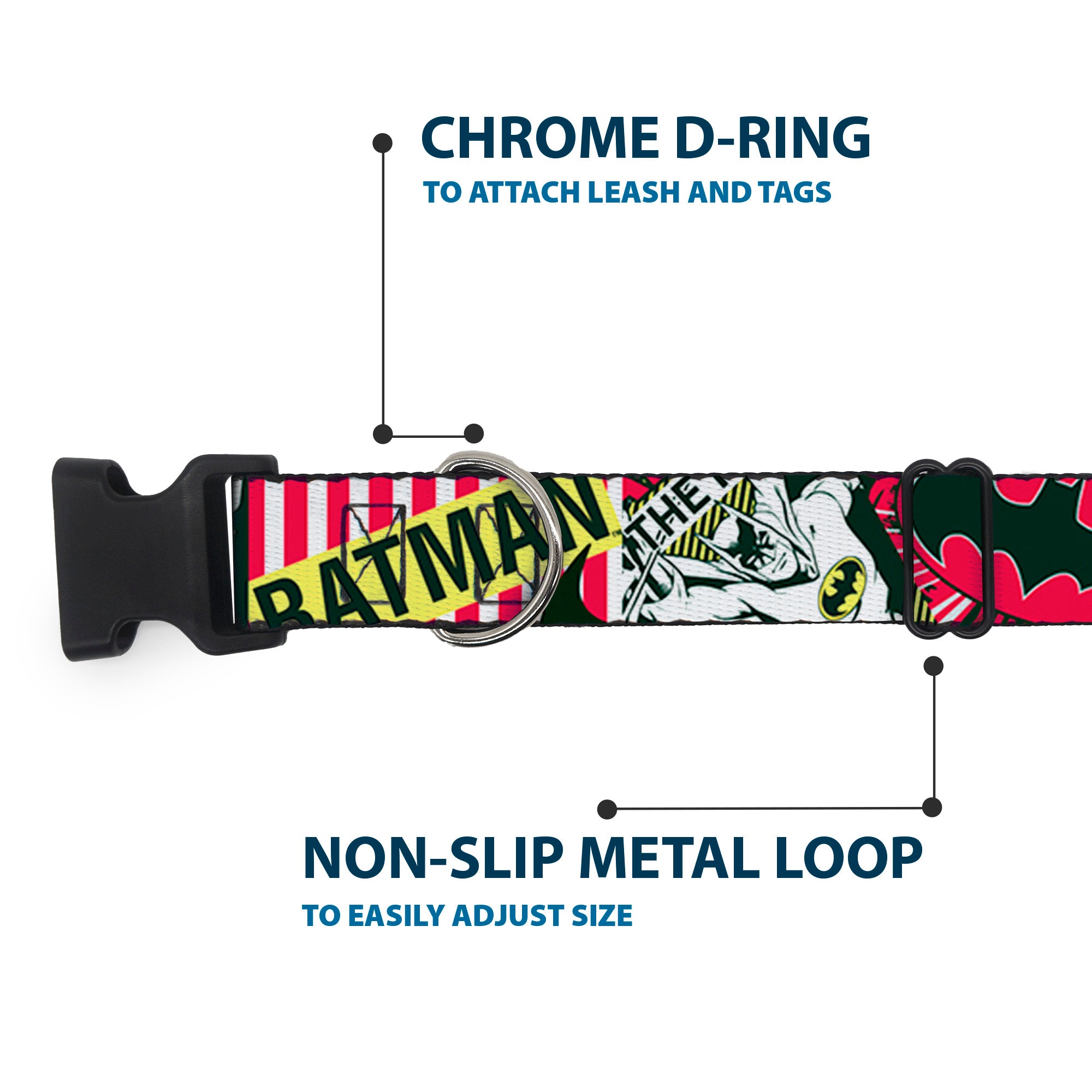 Plastic Clip Collar - Batman Caped Crusader Plastic Clip Collars DC Comics