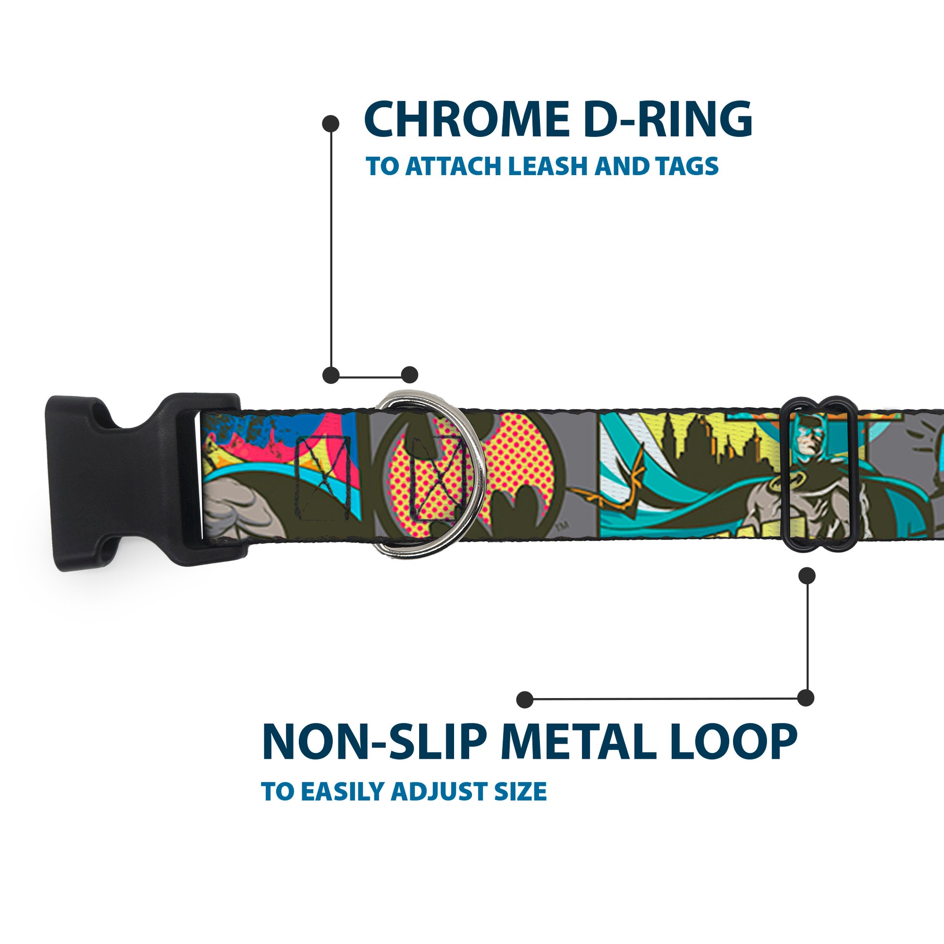 Plastic Clip Collar - Batman Dark Knight Plastic Clip Collars DC Comics