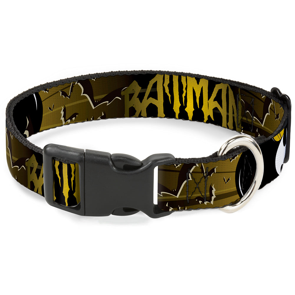 Plastic Clip Collar - BATMAN w/Bat Signals & Flying Bats Yellow/Black/White Plastic Clip Collars DC Comics