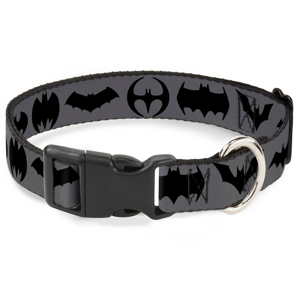 Plastic Clip Collar - Bat Logo Transitions Gray/Black – Buckle-Down