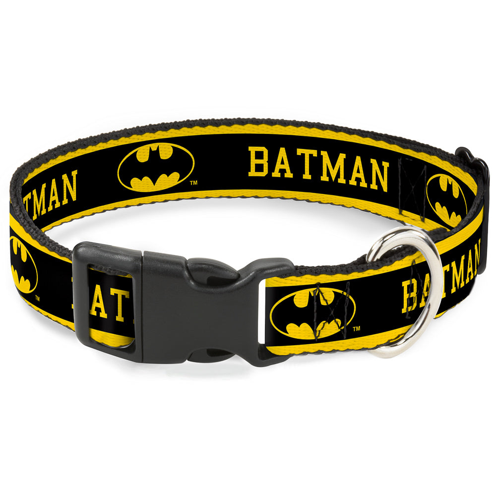 Plastic Clip Collar - BATMAN/Logo Stripe Yellow/Black Plastic Clip Collars DC Comics