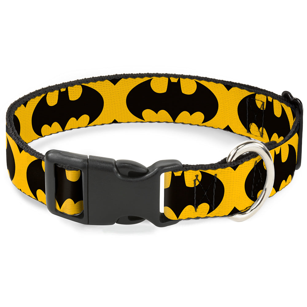 Plastic Clip Collar - Bat Signal-5 Black/Yellow/Black Plastic Clip Collars DC Comics