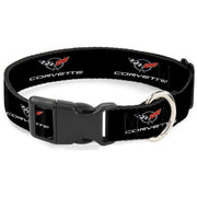 Plastic Clip Collar - CORVETTE C5 Logo Black/Gray/White/Red REPEAT Plastic Clip Collars GM General Motors