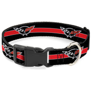 Plastic Clip Collar - CORVETTE C5 Logo/Stripe Black/White/Red/Gray REPEAT Plastic Clip Collars GM General Motors