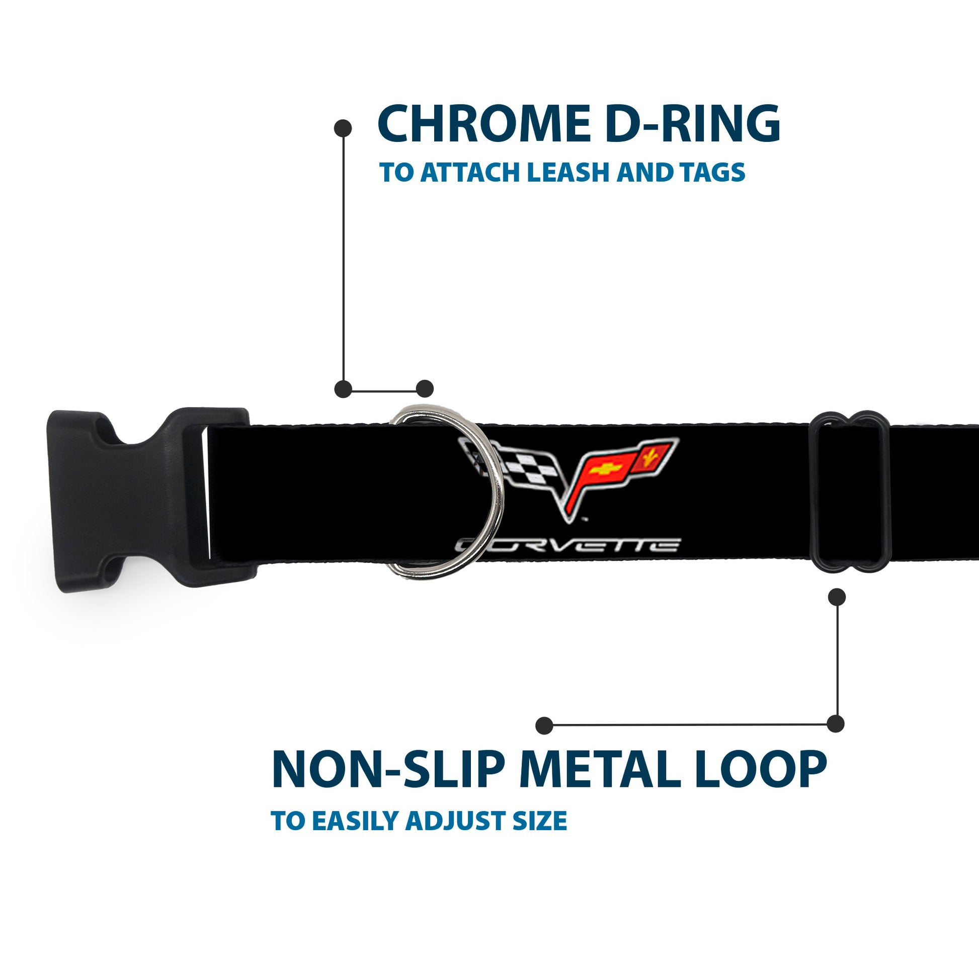 Plastic Clip Collar - C6 Logo REPEAT Plastic Clip Collars GM General Motors