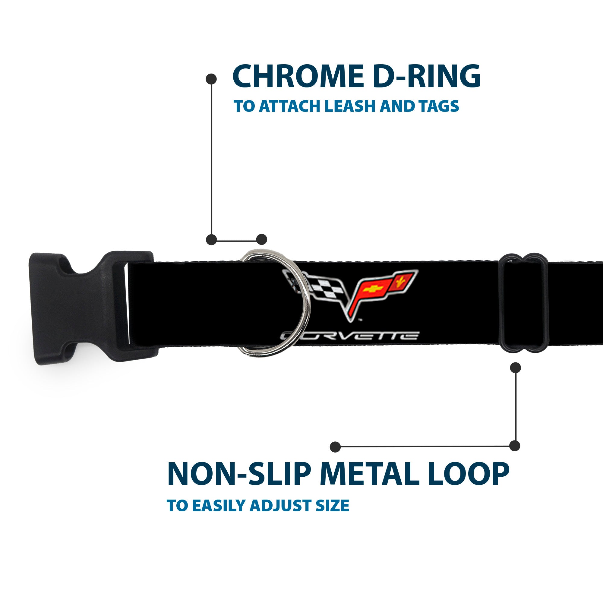 Plastic Clip Collar - C6 Logo REPEAT Plastic Clip Collars GM General Motors