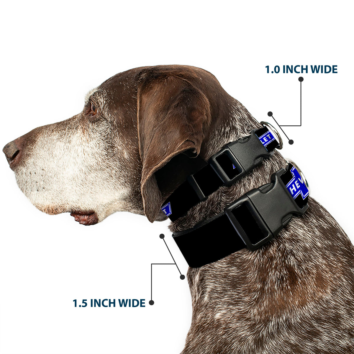 Plastic Clip Collar - Chevy Bowtie Logo REPEAT Dog Collars Plastic Clip Side Release GM General Motors