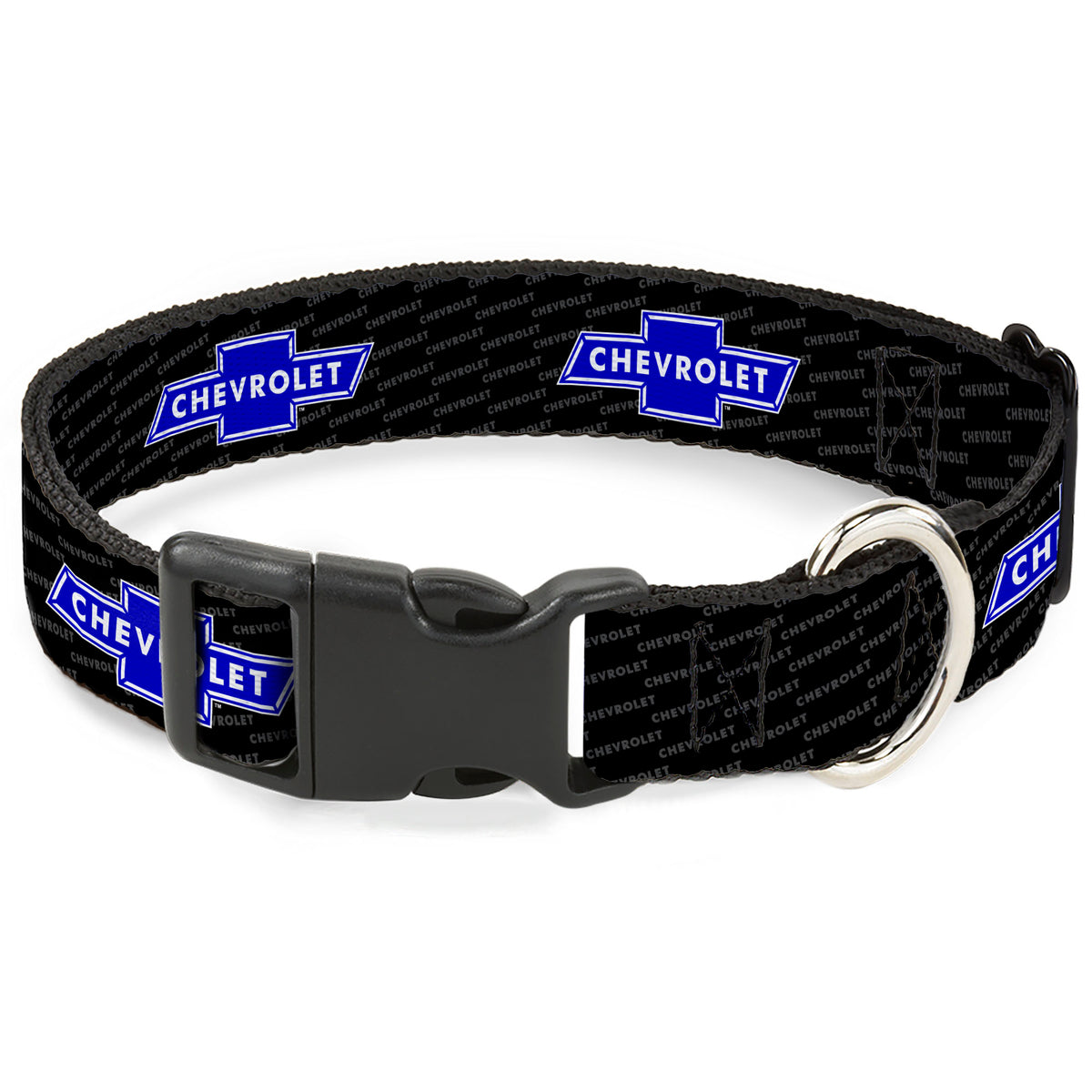Plastic Clip Collar - Chevy Bowtie REPEAT w/Text Dog Collars Plastic Clip Side Release GM General Motors