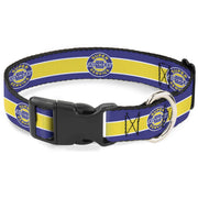 Plastic Clip Collar - CHEVROLET SUPER SERVICE Logo/Stripe Blue/White/Yellow Plastic Clip Collars GM General Motors