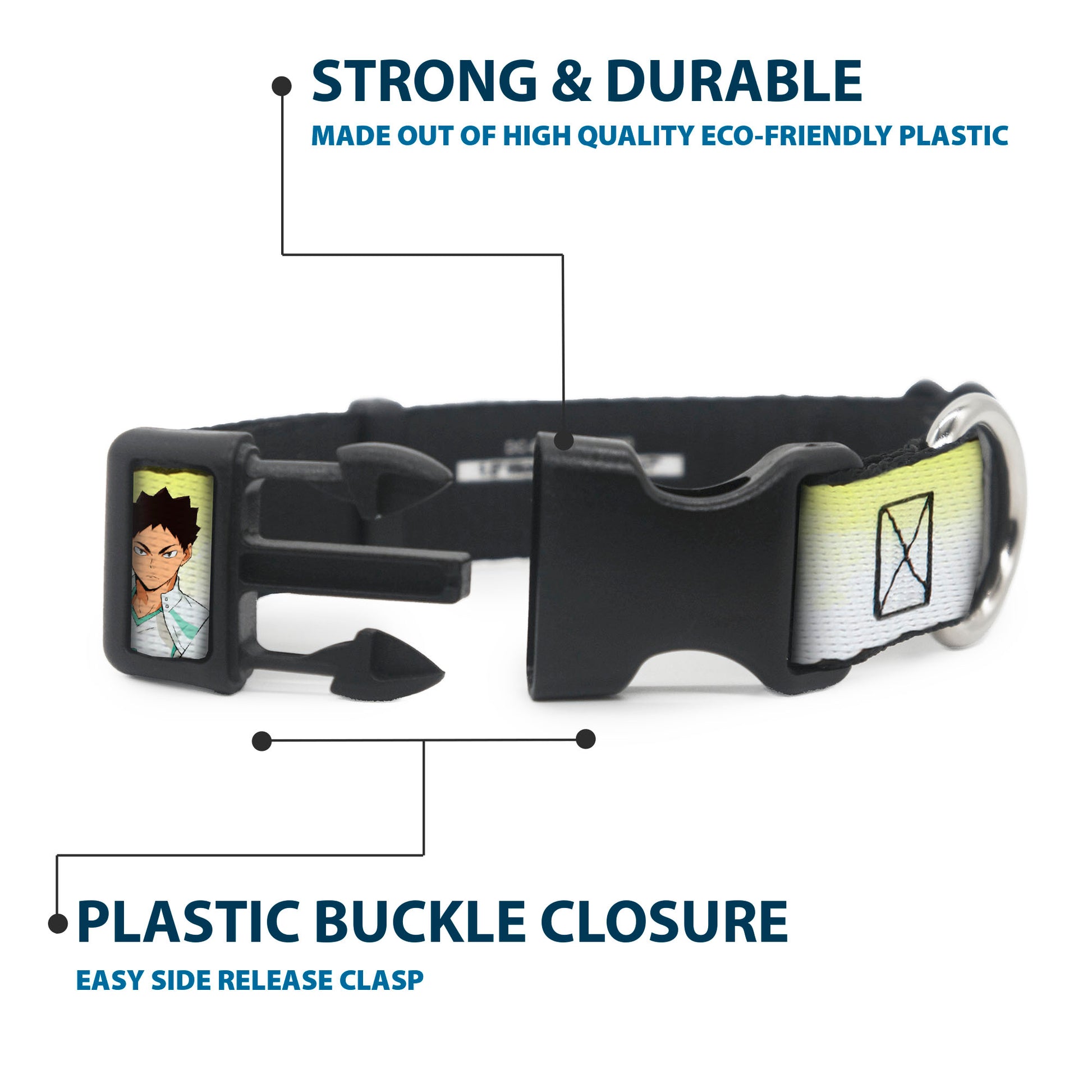 Plastic Clip Collar - Haikyu Six Volleyball Team Player Pairs Line Up Yellows Plastic Clip Collars Haikyu!!