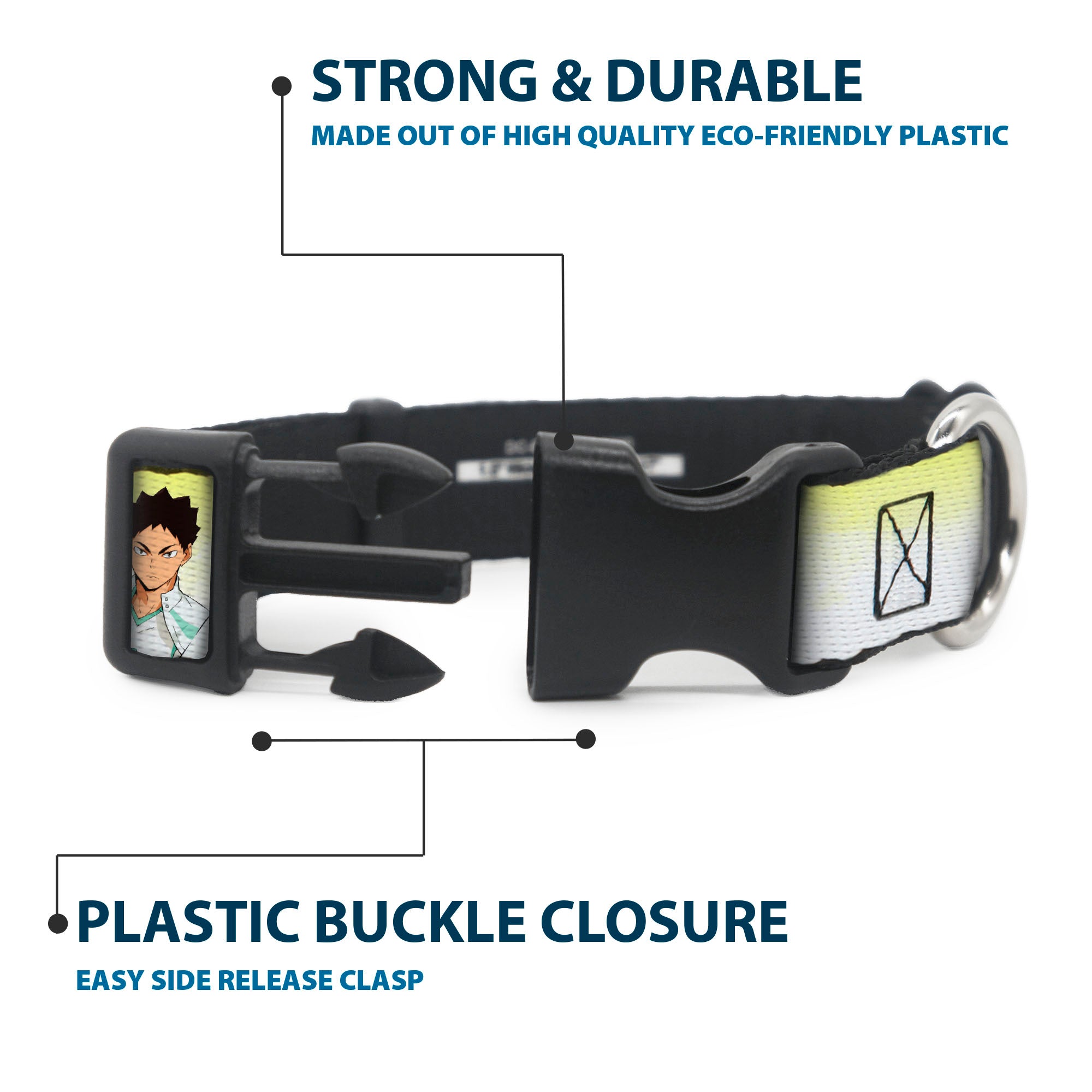 Plastic Clip Collar - Haikyu Six Volleyball Team Player Pairs Line Up Yellows Plastic Clip Collars Haikyu!!