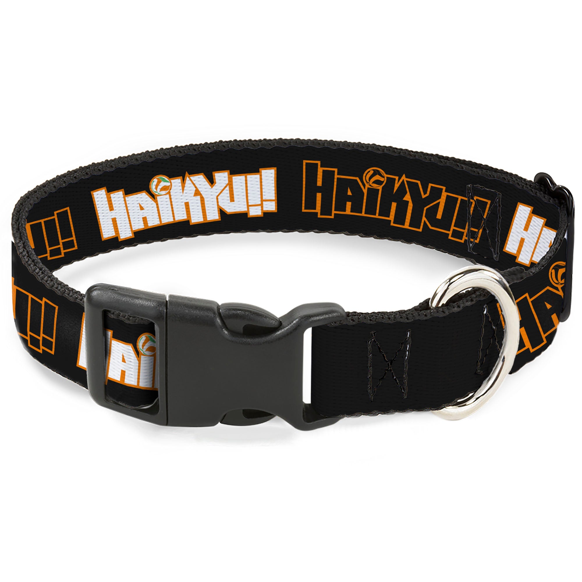 Plastic Clip Collar - HAIKYU Title Logos Black/Orange/White Plastic Clip Collars Haikyu!!