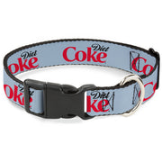 Plastic Clip Collar - DIET COKE Logo Light Gray/Black/Red Plastic Clip Collars Coca-Cola