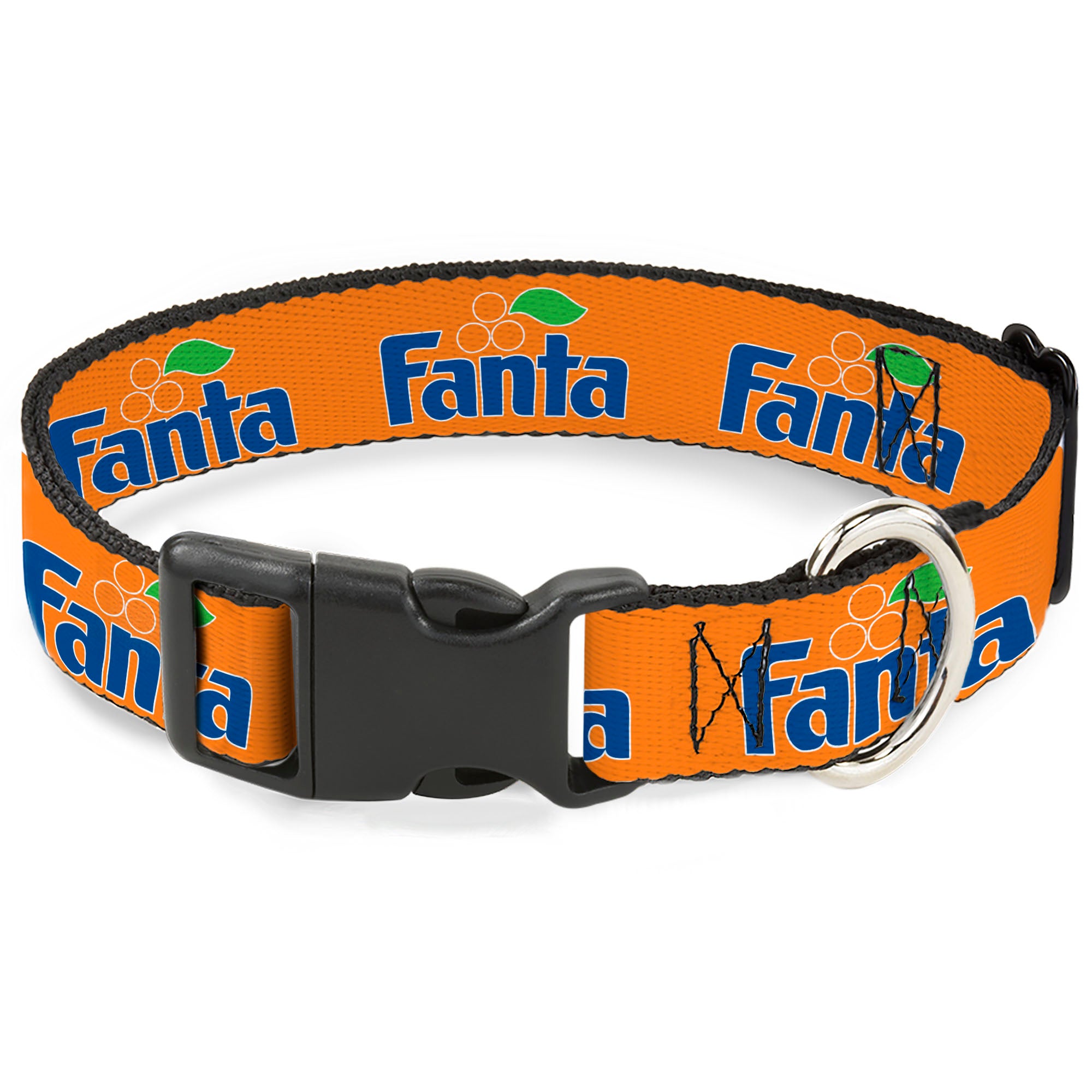 Plastic Clip Collar - Vintage Orange FANTA Logo Orange/Blue Plastic Clip Collars Coca-Cola