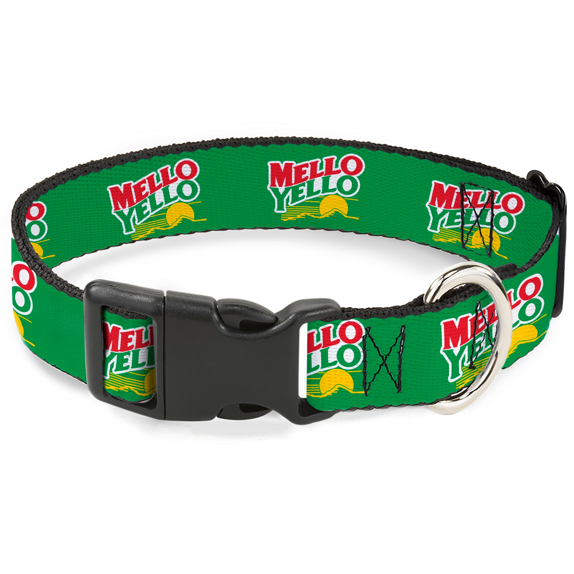 Plastic Clip Collar - MELLO YELLO Logo Green/White/Red/Yellow Plastic Clip Collars Coca-Cola