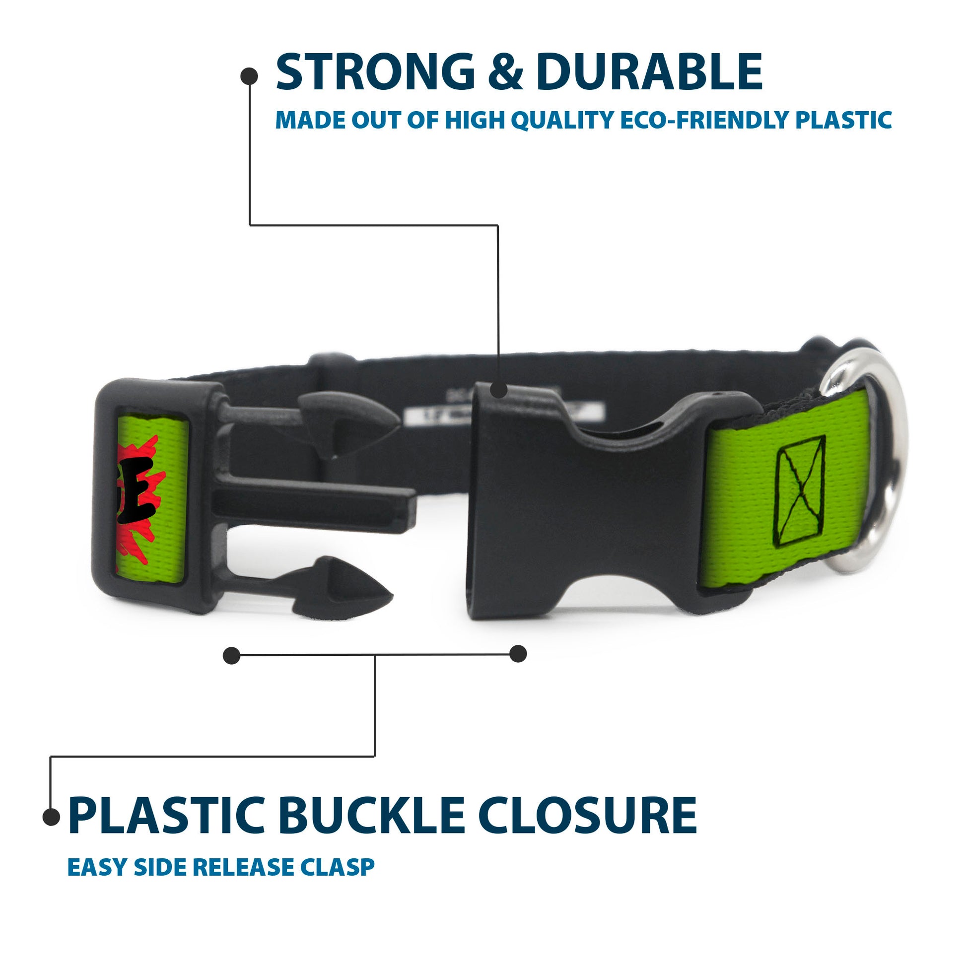 Plastic Clip Collar - SURGE Logo Yellow/Red/Black Plastic Clip Collars Coca-Cola