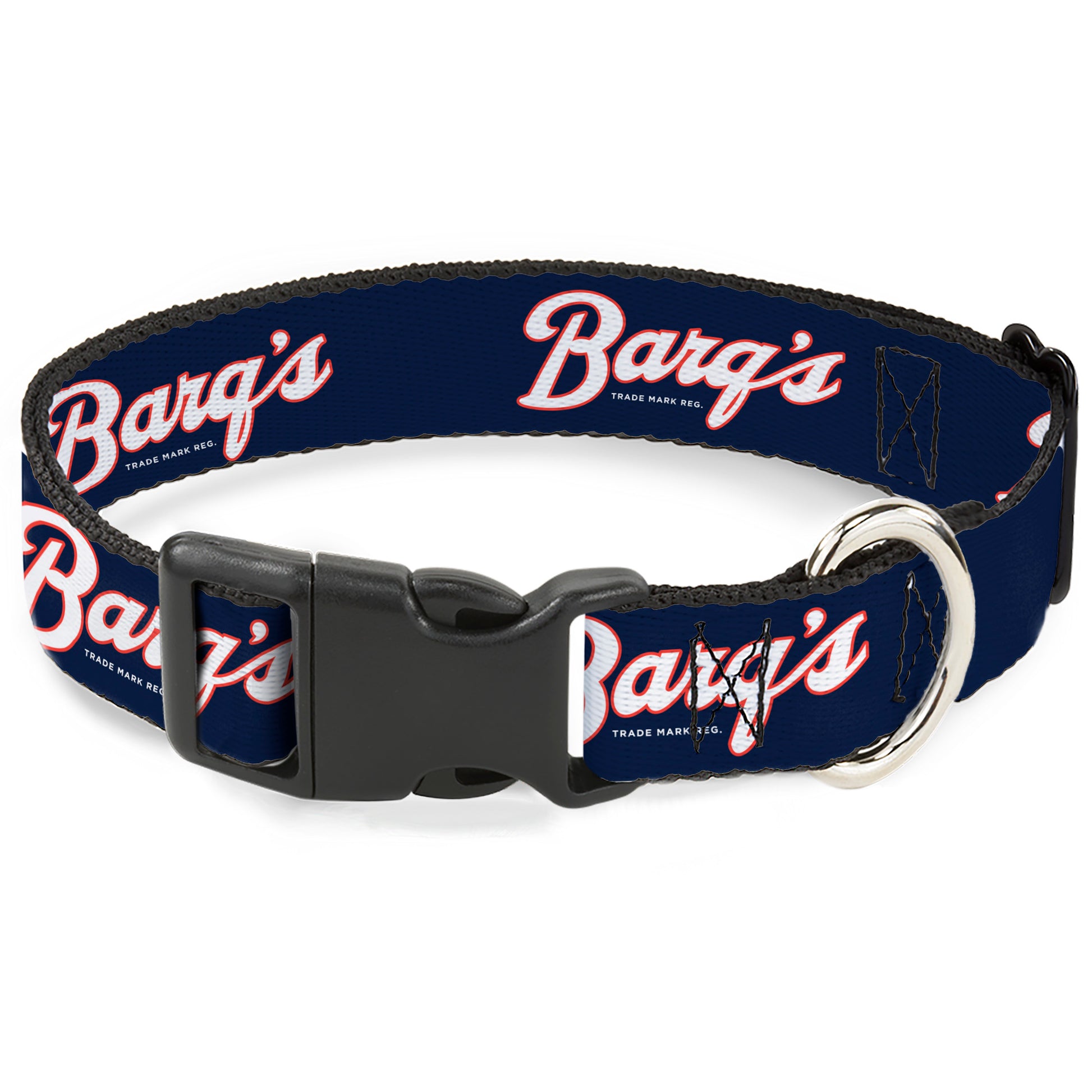 Plastic Clip Collar - BARQ'S Vintage Logo Navy/Red/White Plastic Clip Collars Coca-Cola
