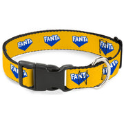Plastic Clip Collar - FANTA Logo Pineapple Yellow/Blue/White Plastic Clip Collars Coca-Cola