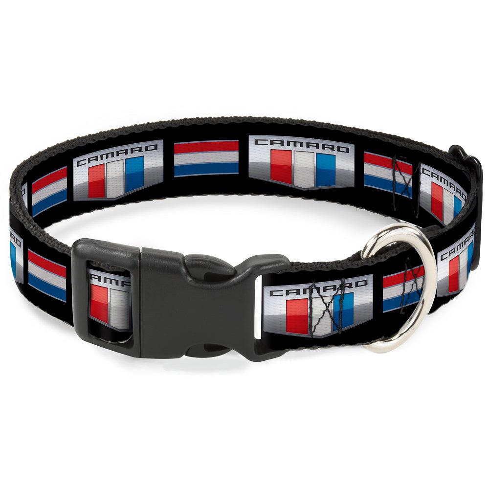 Plastic Clip Collar - CAMARO Six Badge/Stripe Black/Silver/Red/White/Blue Plastic Clip Collars GM General Motors