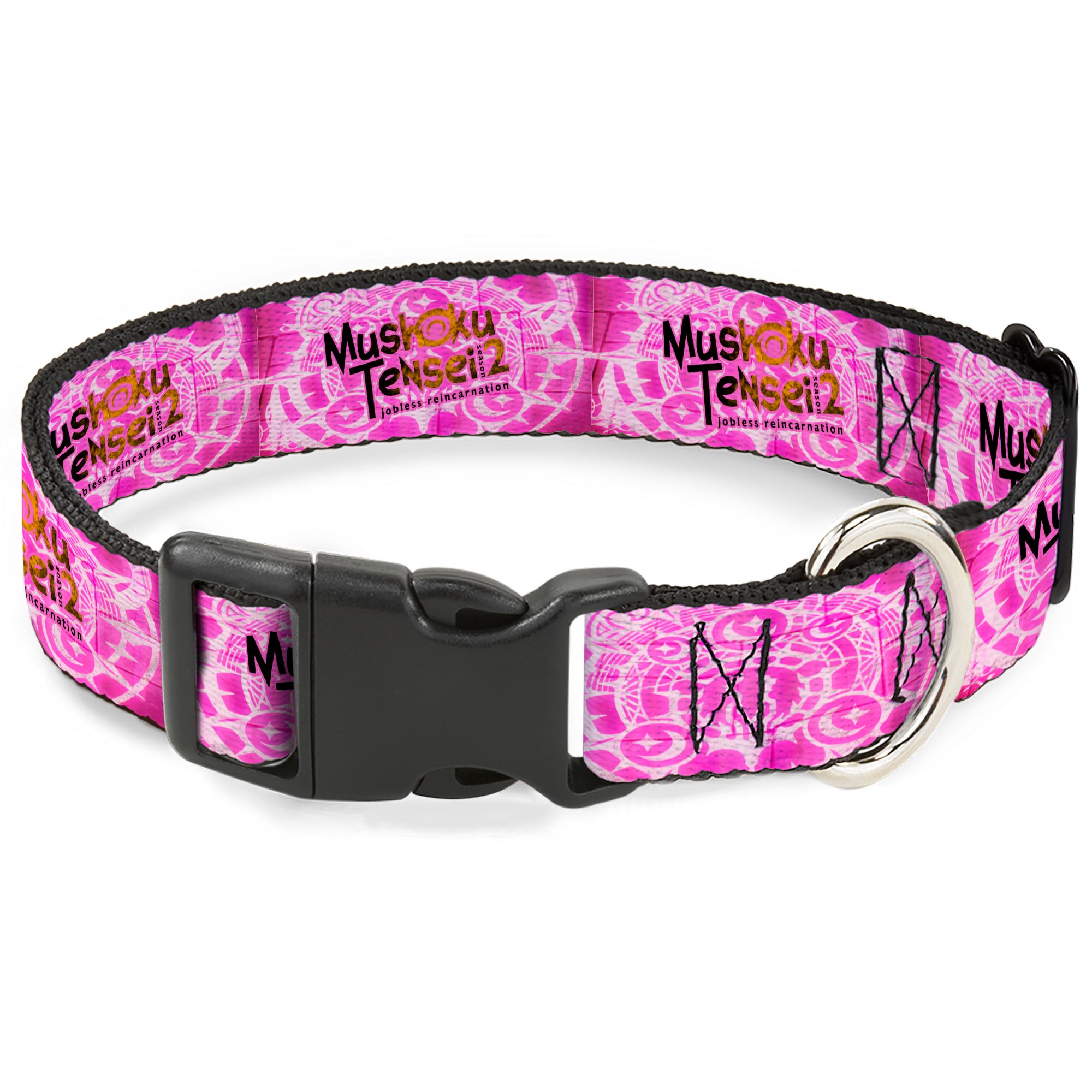 Plastic Clip Collar - MUSHOKU TENSEI Title Logo Pinks Plastic Clip Collars Mushoku Tensei Jobless Reincarnation