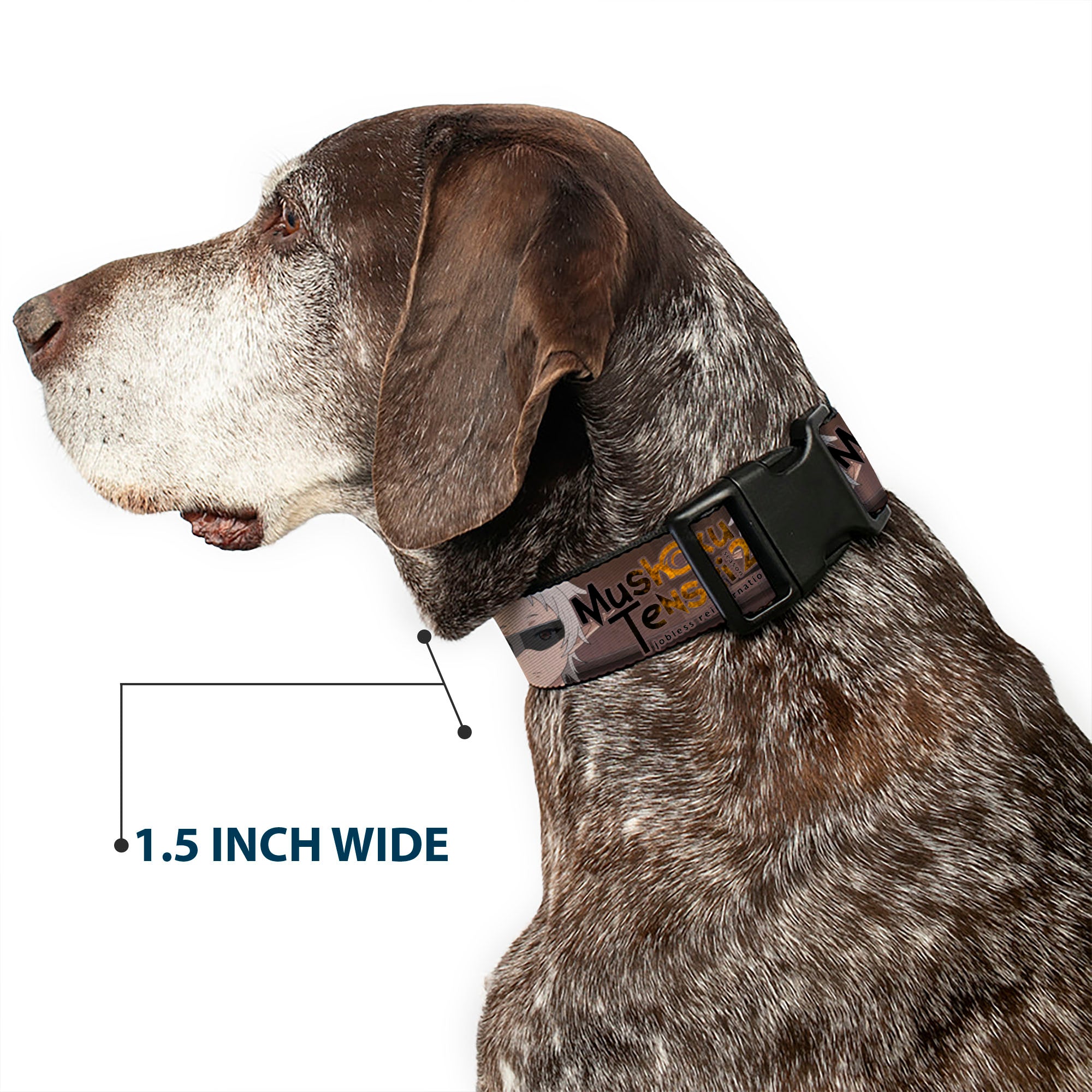 Plastic Clip Collar - MUSHOKU TENSEI Sylphiette Fitz Guard Pose and Title Logo Browns Plastic Clip Collars Mushoku Tensei Jobless Reincarnation