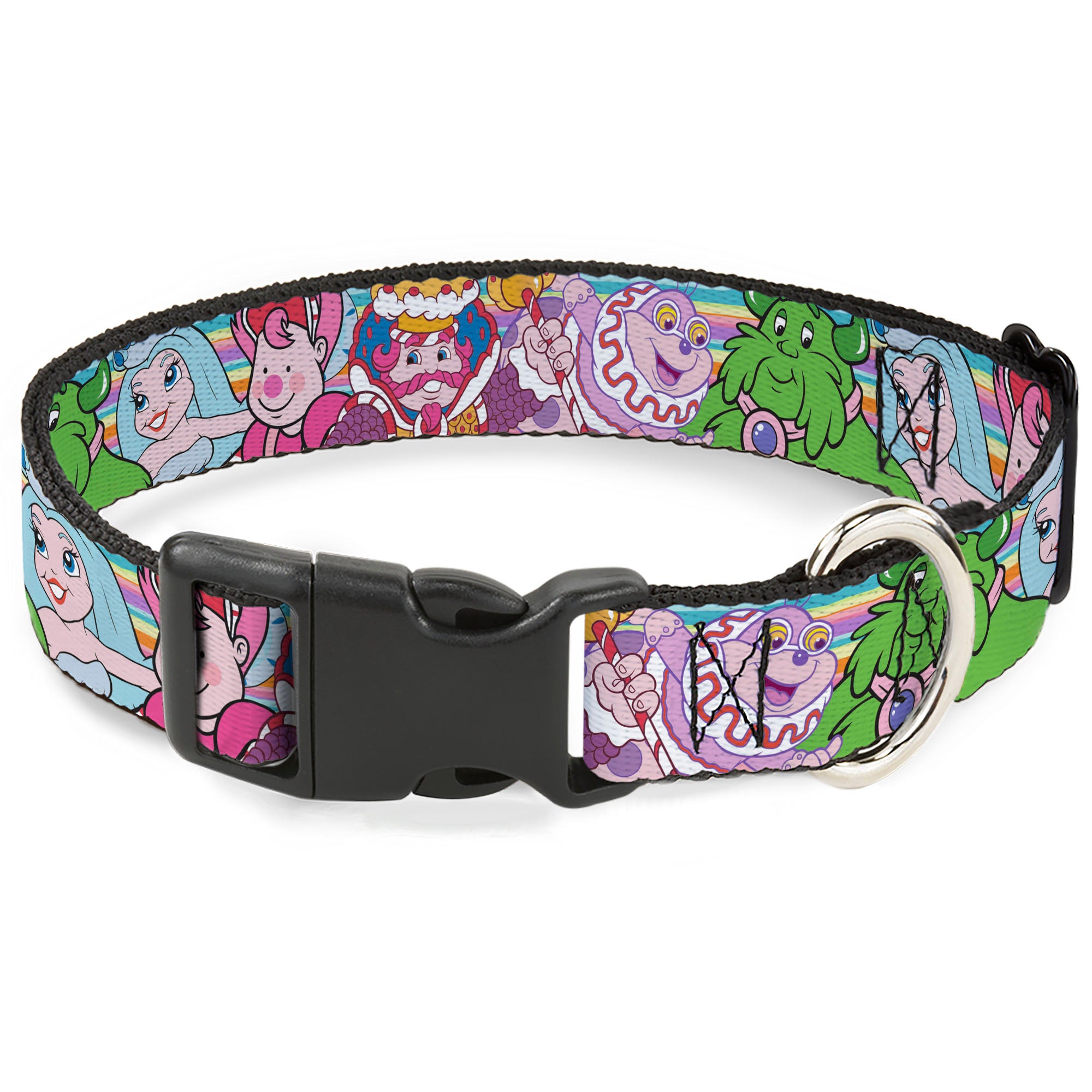 Plastic Clip Collar - Candy Land Character Lineup Stripe Multi Color