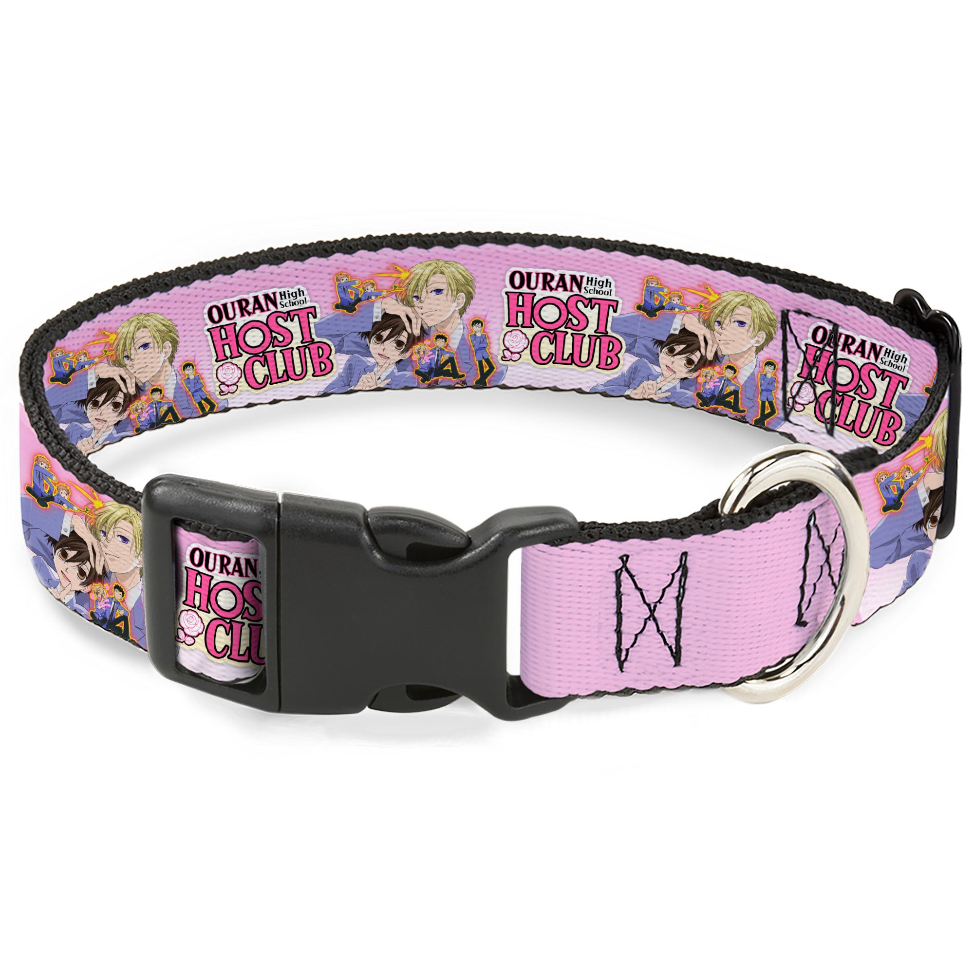 Plastic Clip Collar - OURAN HIGH SCHOOL Character Group Pose and Title Logo Pinks Plastic Clip Collars Ouran High School Host Club