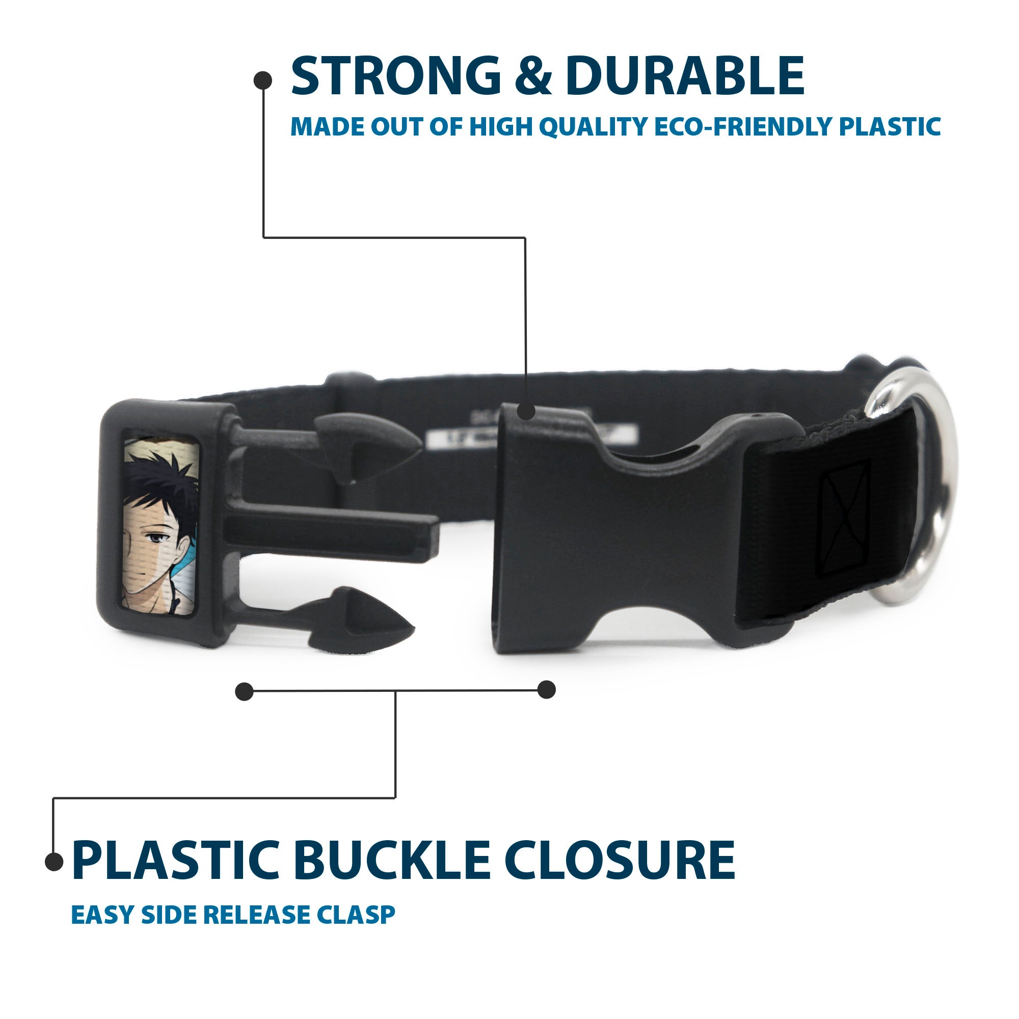 Plastic Clip Collar - Ouran High School Host Club Seven Character Beach Day Pose Blocks Plastic Clip Collars Ouran High School Host Club