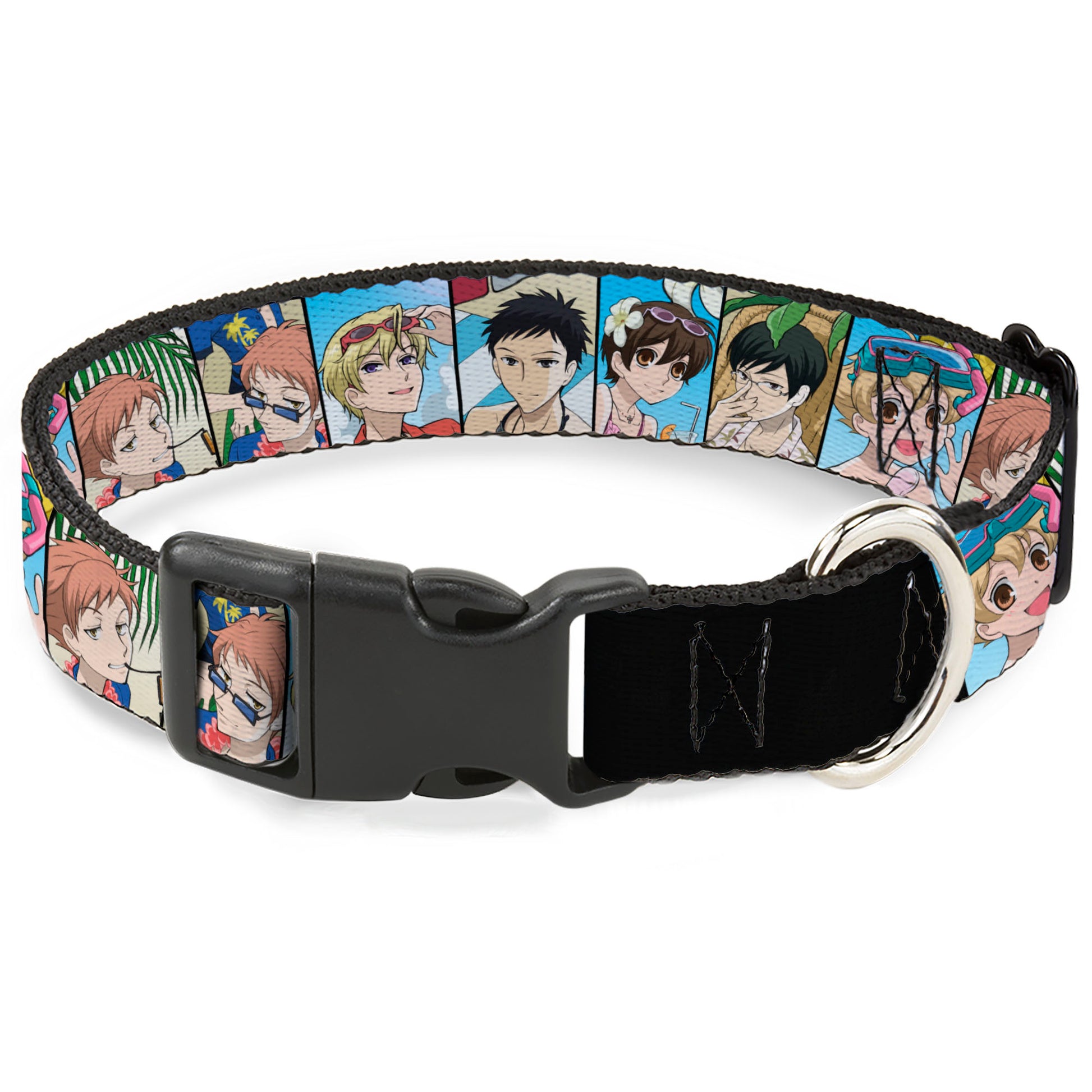 Plastic Clip Collar - Ouran High School Host Club Seven Character Beach Day Pose Blocks Plastic Clip Collars Ouran High School Host Club