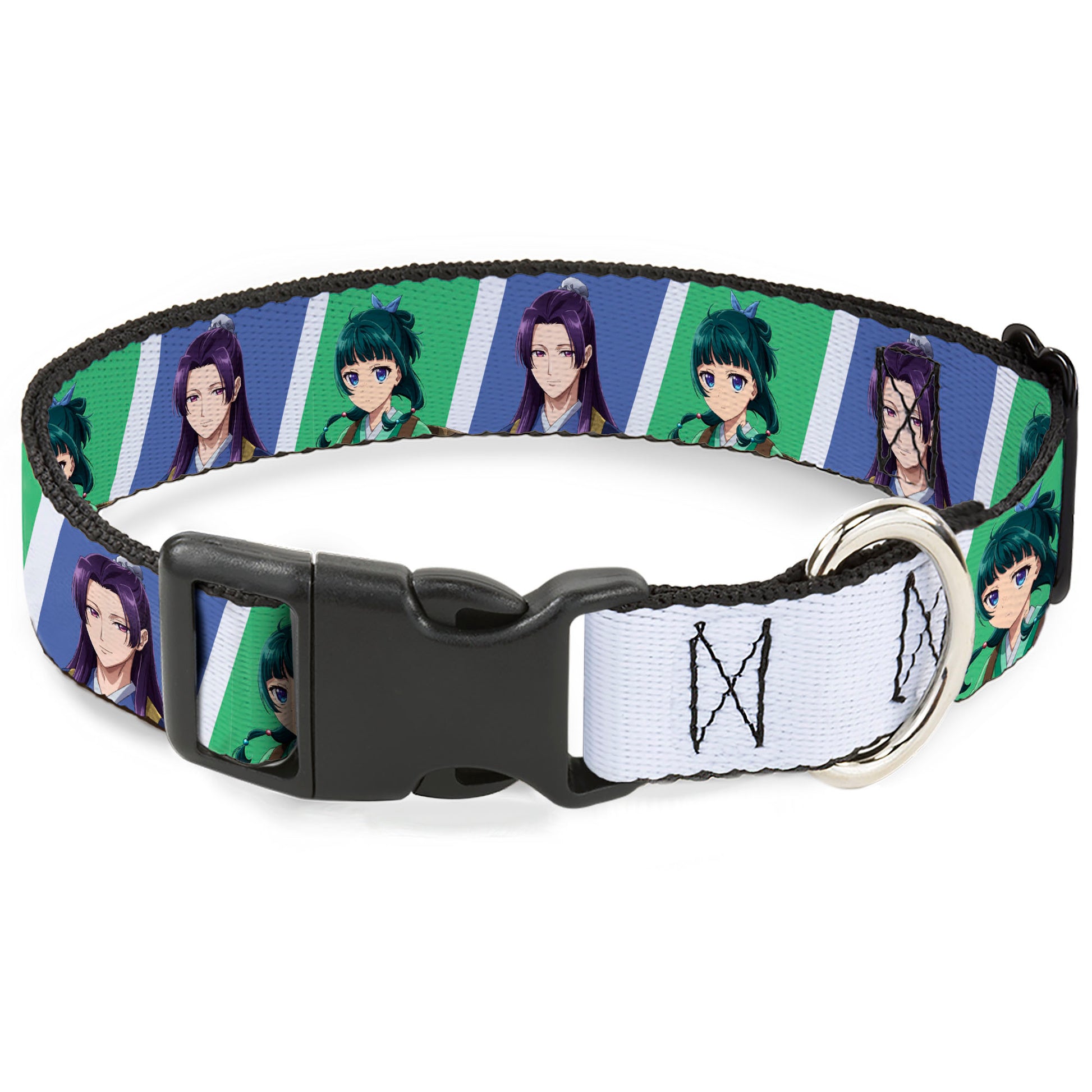 Plastic Clip Collar - The Apothecary Diaries Jinshi and Maomao Pose Blocks White/Blue/Green Plastic Clip Collars The Apothecary Diaries