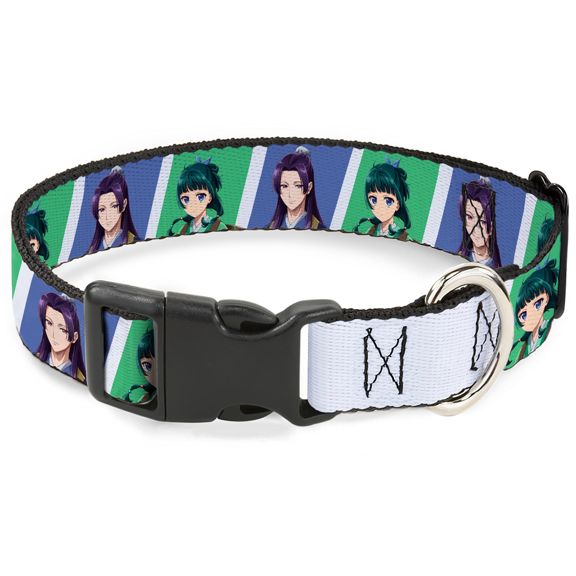 Plastic Clip Collar - The Apothecary Diaries Jinshi and Maomao Pose Blocks White/Blue/Green Plastic Clip Collars The Apothecary Diaries