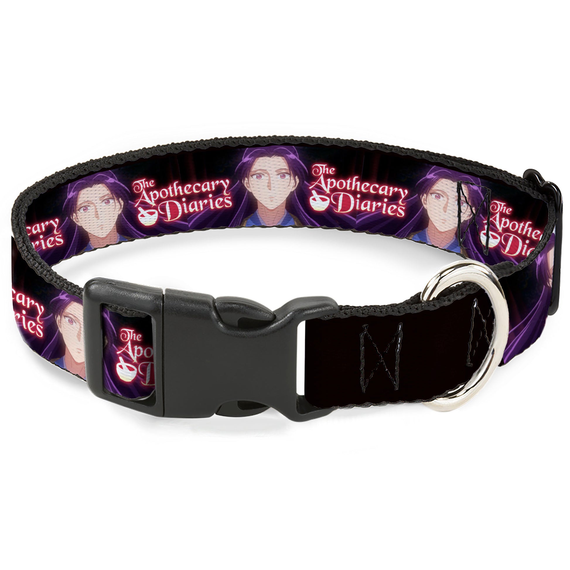 Plastic Clip Collar - THE APOTHECARY DIARIES Jinshi Pose and Title Logo Black Plastic Clip Collars The Apothecary Diaries