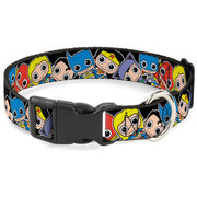 Plastic Clip Collar - DC Mini Group Stacked Black Plastic Clip Collars DC Comics