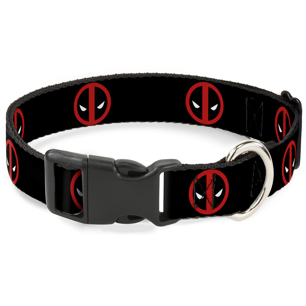 Plastic Clip Collar - Deadpool Logo Black/Red/White Plastic Clip Collars Marvel Comics