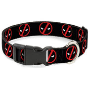 Plastic Clip Collar - Deadpool Logo2 Black/Red/White Plastic Clip Collars Marvel Comics