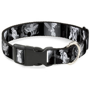 Plastic Clip Collar - Tinker Bell Scenes Black/White Plastic Clip Collars Disney