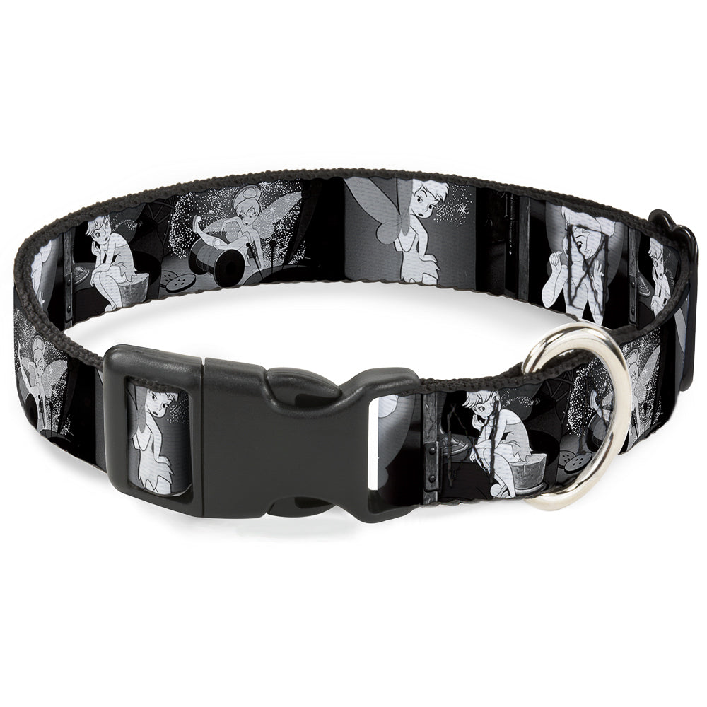 Plastic Clip Collar - Tinker Bell Scenes Black/White Plastic Clip Collars Disney
