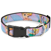 Plastic Clip Collar - Tinker Bell Poses Purple/Pink Fade Plastic Clip Collars Disney