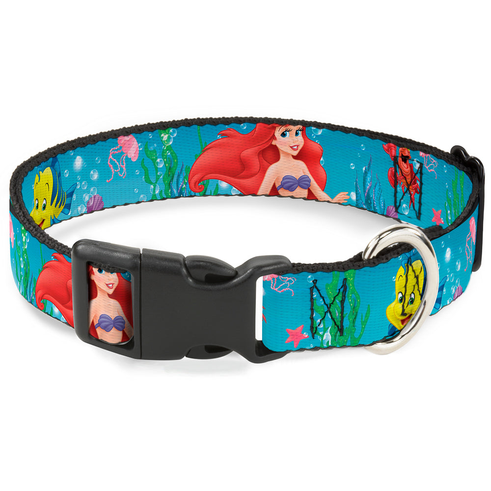 Plastic Clip Collar - Ariel, Sebastian & Flounder Scene2 Plastic Clip Collars Disney