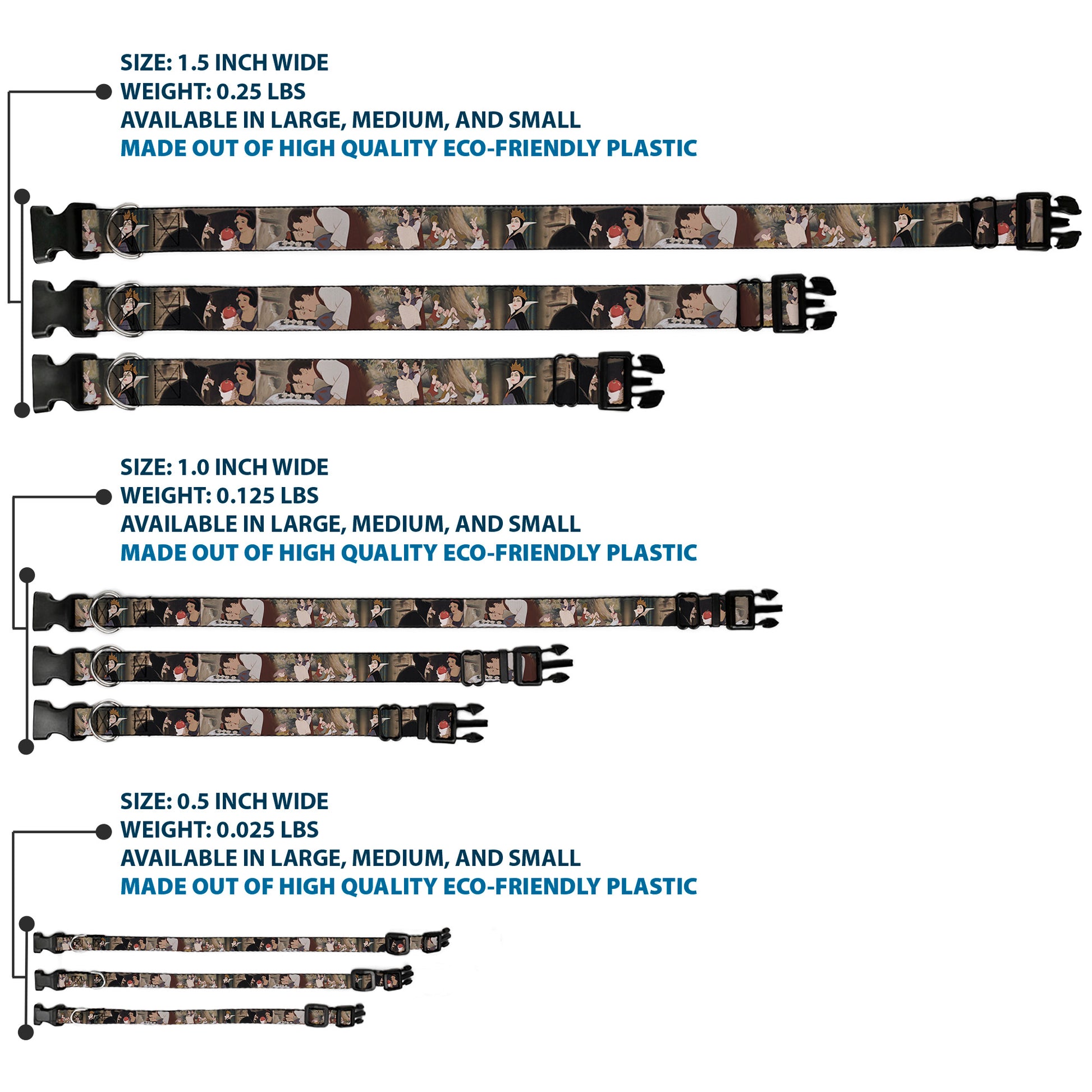 Plastic Clip Collar - Snow White Scenes Plastic Clip Collars Disney